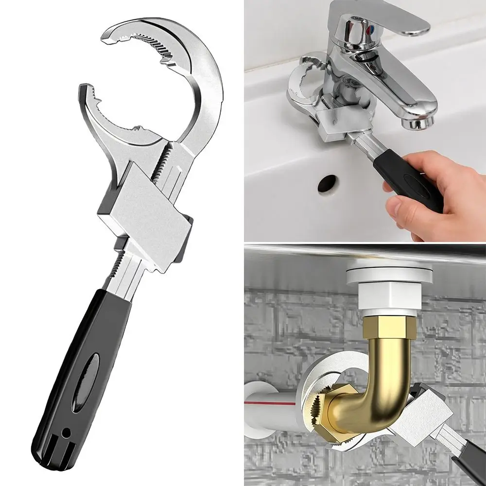 Useful Adjustable Design Adjustable Wrench 80mm Open End Aluminium Alloy Bathroom Wrench Multipurpose Sink Spanner Sanitary Ware
Useful Adjustable Design Adjustable Wrench 80mm Open End Aluminium Alloy Bathroom Wrench Multipurpose Sink Spanner Sanitary Ware