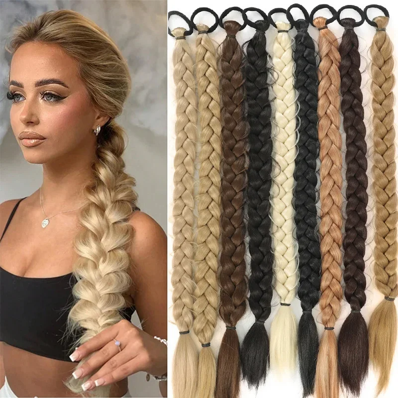 Synthetic 24inch hair extension wig ponytail with hair extensions Long Braided Ponytail Hair Accessories Christmas
Synthetic 24inch hair extension wig ponytail with hair extensions Long Braided Ponytail Hair Accessories Christmas