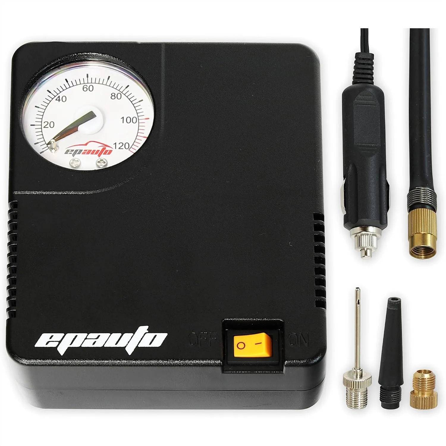 12V DC Portable Air Compressor Pump Tire Inflator for Car Bike SUV with Adapters Compact Easy Storage
12V DC Portable Air Compressor Pump Tire Inflator for Car Bike SUV with Adapters Compact Easy Storage