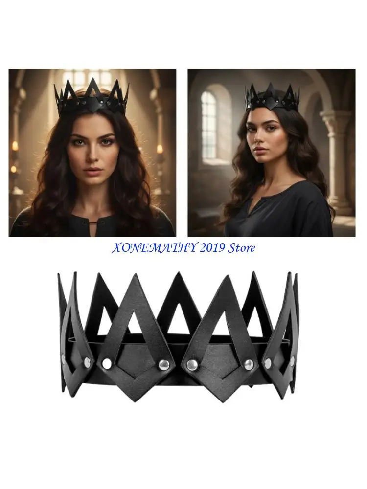 F42F Elegant Leather Queen Crowned Hairband For Women Royal Headpiece For Parties Weddings And Special Occasion
F42F Elegant Leather Queen Crowned Hairband For Women Royal Headpiece For Parties Weddings And Special Occasion