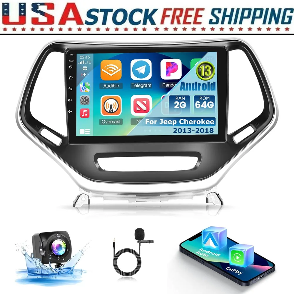 NEW Android 13 Car Touch Stereo Radio Multimedia Video Player GPS Navigation 5G WiFi Auto Radi For Jeep Cherokee 2015-2018 Support Wireless Carplay DSP WiFi GPS Navigation SWC AHD Backup Camera
NEW Android 13 Car Touch Stereo Radio Multimedia Video Player GPS Navigation 5G WiFi Auto Radi For Jeep Cherokee 2015-2018 Support Wireless Carplay DSP WiFi GPS Navigation SWC AHD Backup Camera