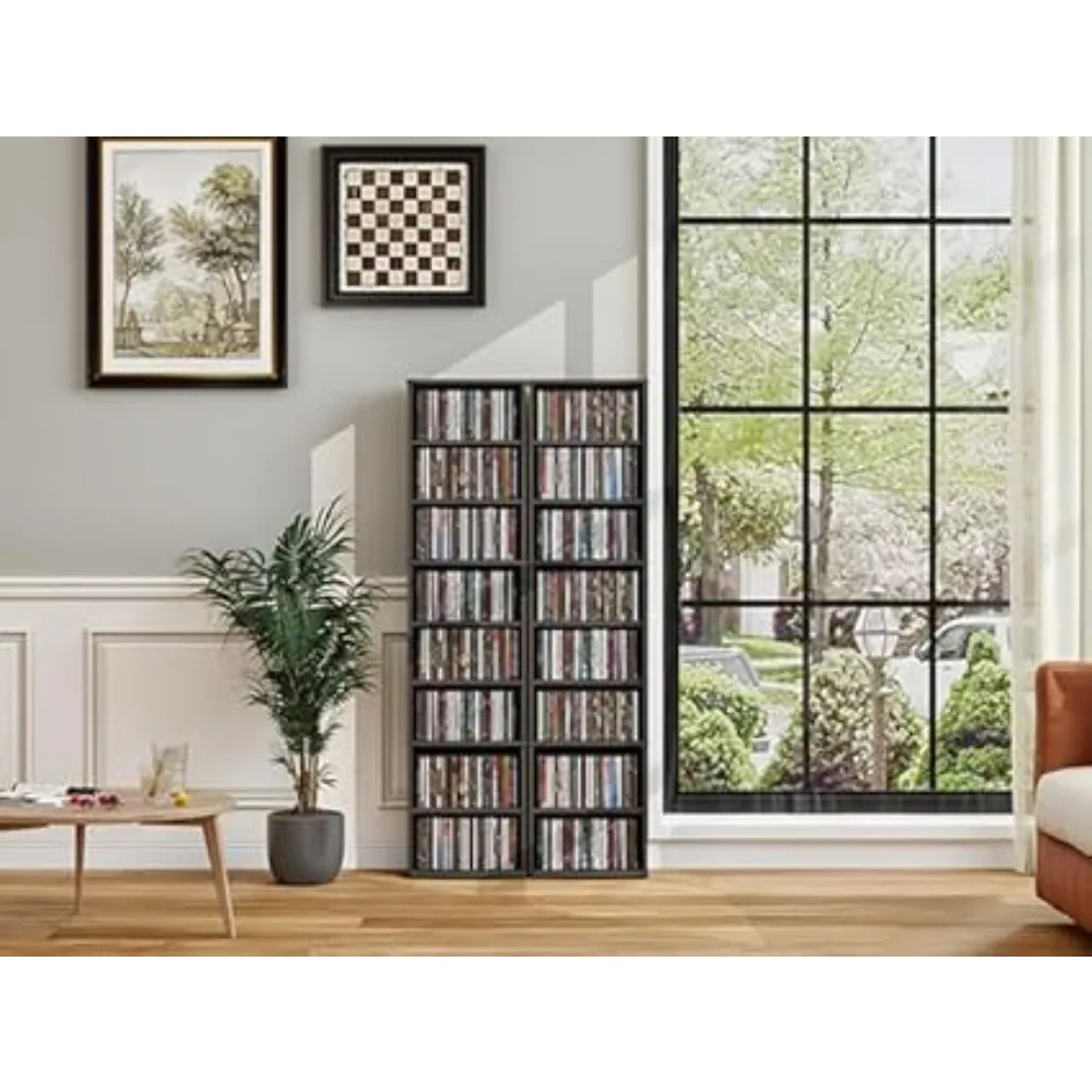 CD Storage Tower, 8-Tier CD Cabinet with Adjustable Shelves DVD Stand Tower or Living Room Bedroom Oice, Black
CD Storage Tower, 8-Tier CD Cabinet with Adjustable Shelves DVD Stand Tower or Living Room Bedroom Oice, Black
