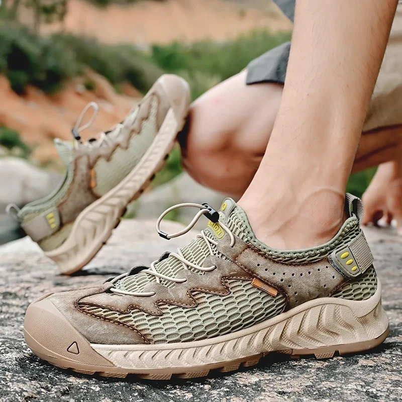 Men's Outdoor Hiking Shoes with Breathable Mesh Fabric Wear-resistant and Non Slip Sole Design Lightweight Summer Hiking Boots
Men's Outdoor Hiking Shoes with Breathable Mesh Fabric Wear-resistant and Non Slip Sole Design Lightweight Summer Hiking Boots