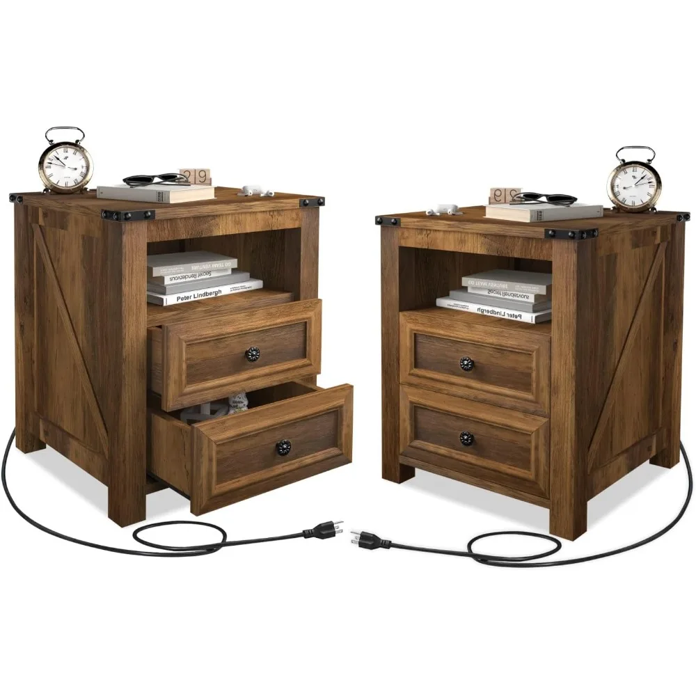 Farmhouse End Table with Charging Station, Side Table for Living Room, Sofa Side Table with Drawers and Storage Cabinet, Night
Farmhouse End Table with Charging Station, Side Table for Living Room, Sofa Side Table with Drawers and Storage Cabinet, Night