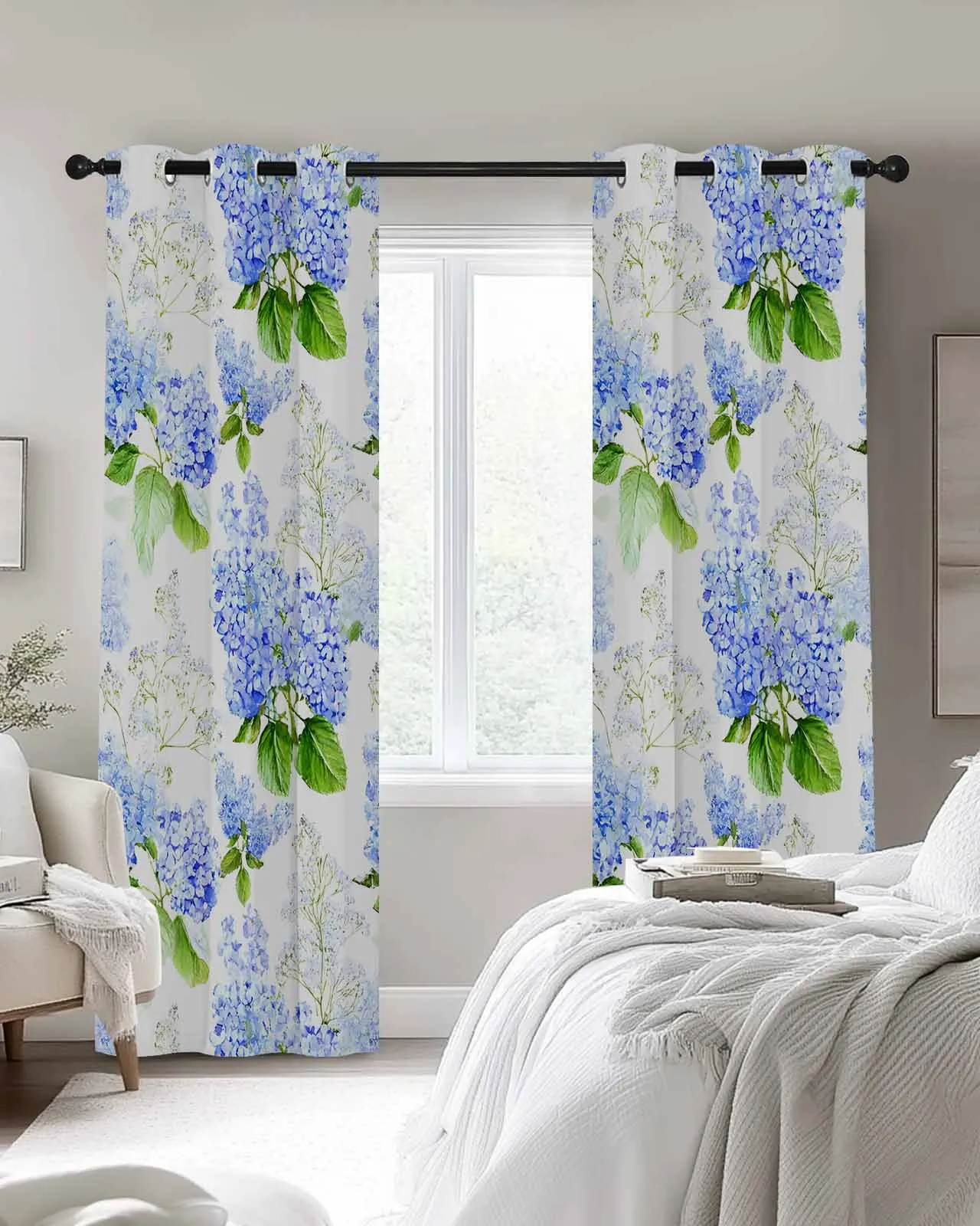 Spring Hydrangeas Leaves Polyester Window Curtains For Living Room Kitchen Bedroom Drapes
Spring Hydrangeas Leaves Polyester Window Curtains For Living Room Kitchen Bedroom Drapes