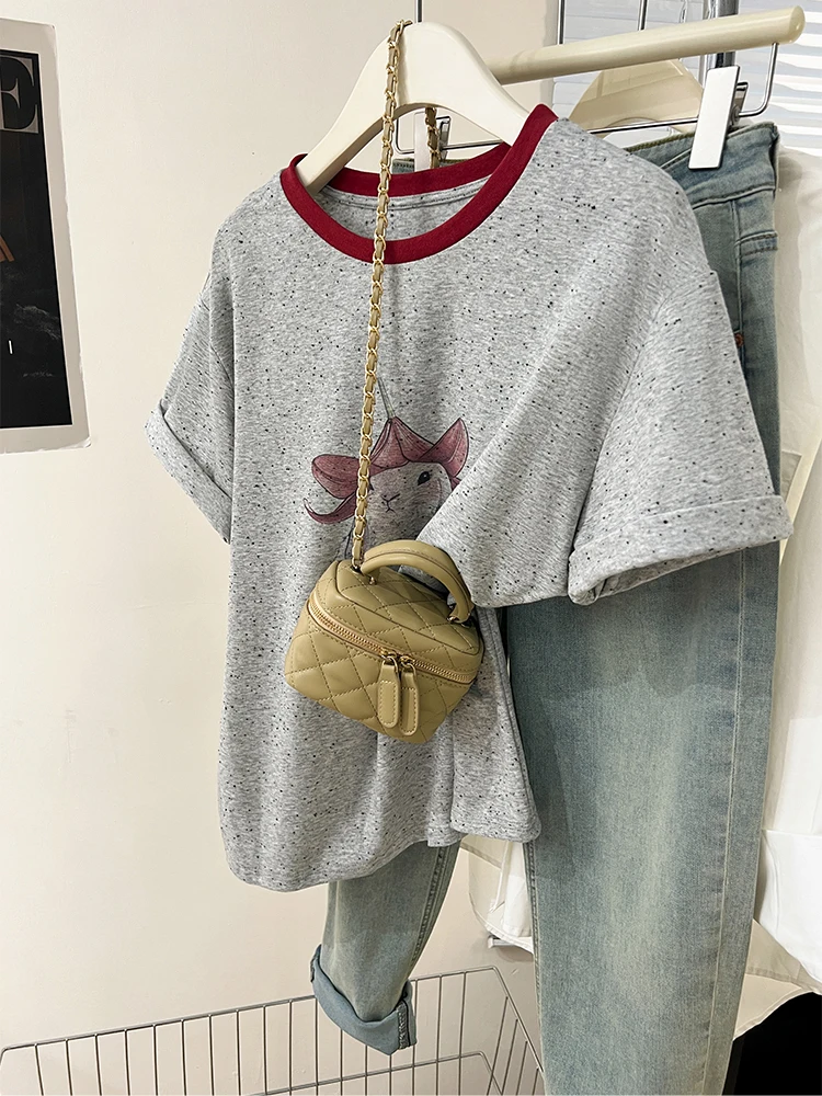 2024 New Short Sleeve T-Shirt Women's Summer Loose Retro Printed Tops Oversized Casual T-shirt Fashion Versatile
2024 New Short Sleeve T-Shirt Women's Summer Loose Retro Printed Tops Oversized Casual T-shirt Fashion Versatile