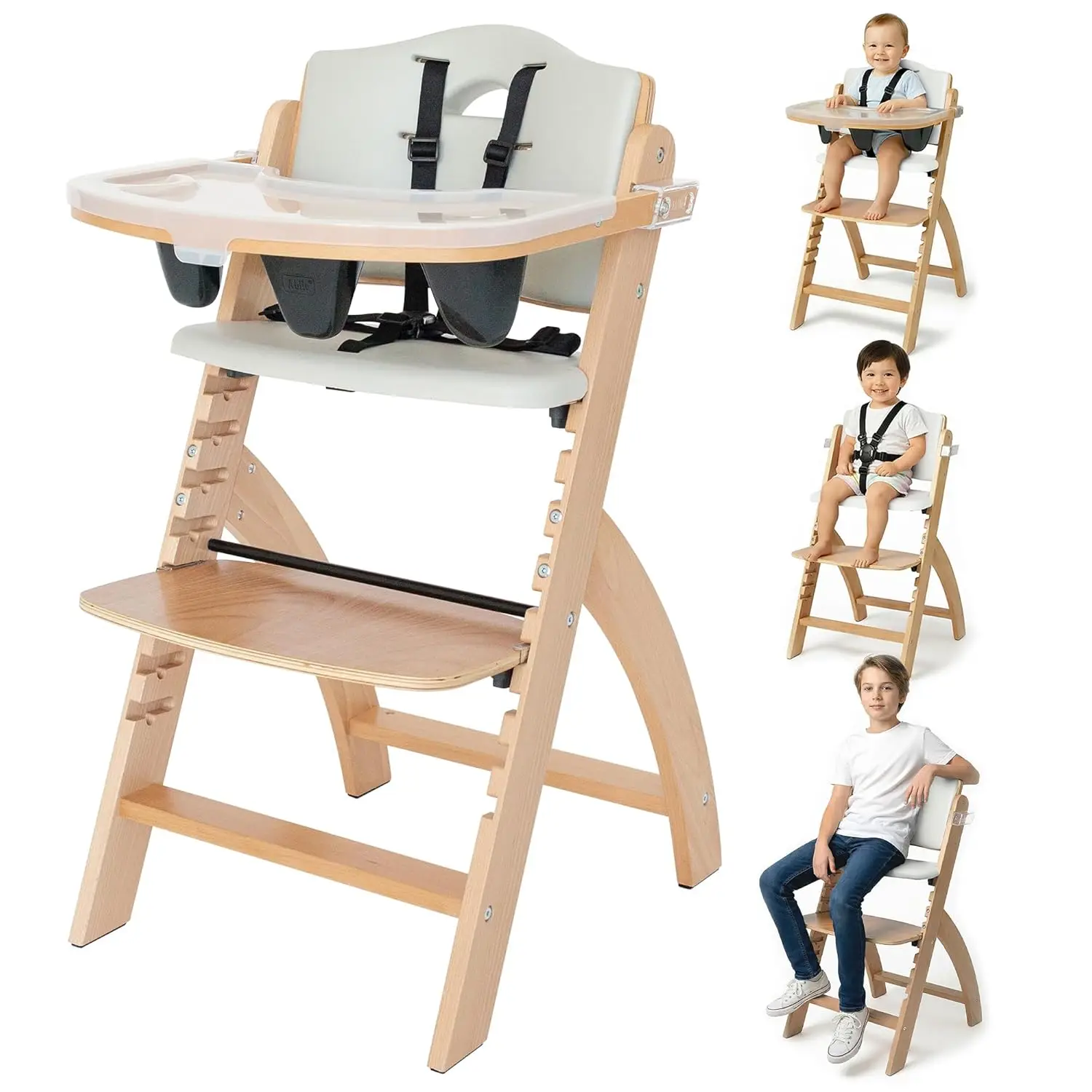 Beyond Junior Wooden High Chair for Babies and Toddlers - Convertible 3-in-1 Baby Highchair with Removable Tray - 6 Months
Beyond Junior Wooden High Chair for Babies and Toddlers - Convertible 3-in-1 Baby Highchair with Removable Tray - 6 Months