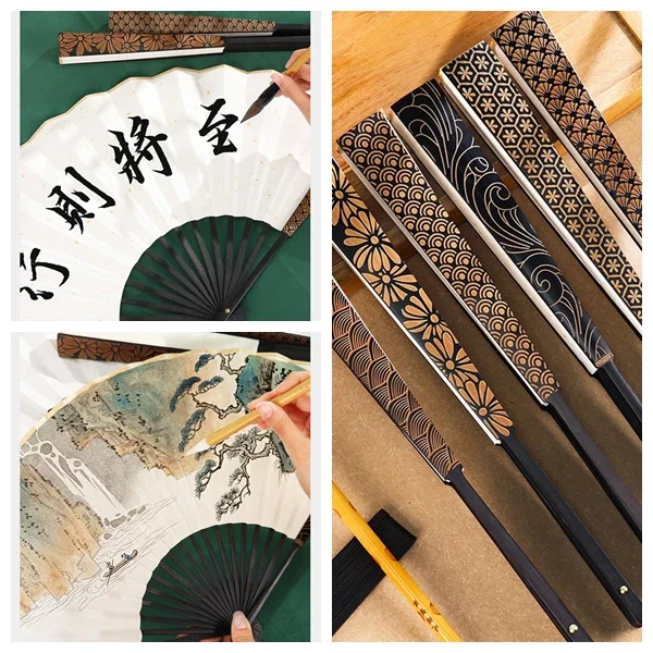 5 mixed batch carved folding fans 10/13 inch antique fan bones, handmade DIY painting, calligraphy, rice paper folding paper fan
5 mixed batch carved folding fans 10/13 inch antique fan bones, handmade DIY painting, calligraphy, rice paper folding paper fan