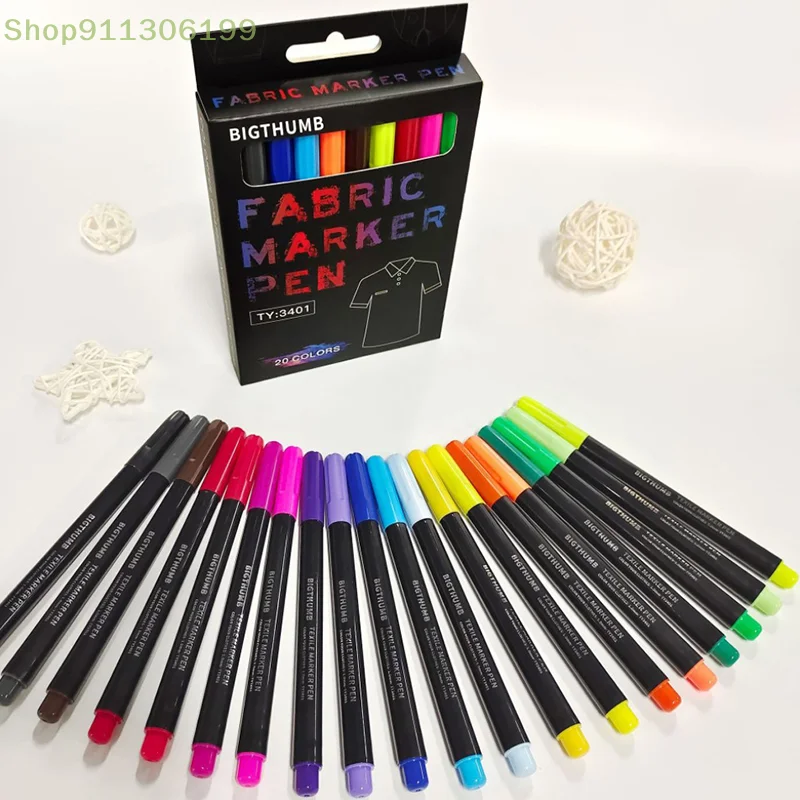 20pcs New Fabric Painting Pen Permanent Marker Professional Painting Pen For T-shirt Clothes Handbags Canvas Design DIY Supplies
20pcs New Fabric Painting Pen Permanent Marker Professional Painting Pen For T-shirt Clothes Handbags Canvas Design DIY Supplies