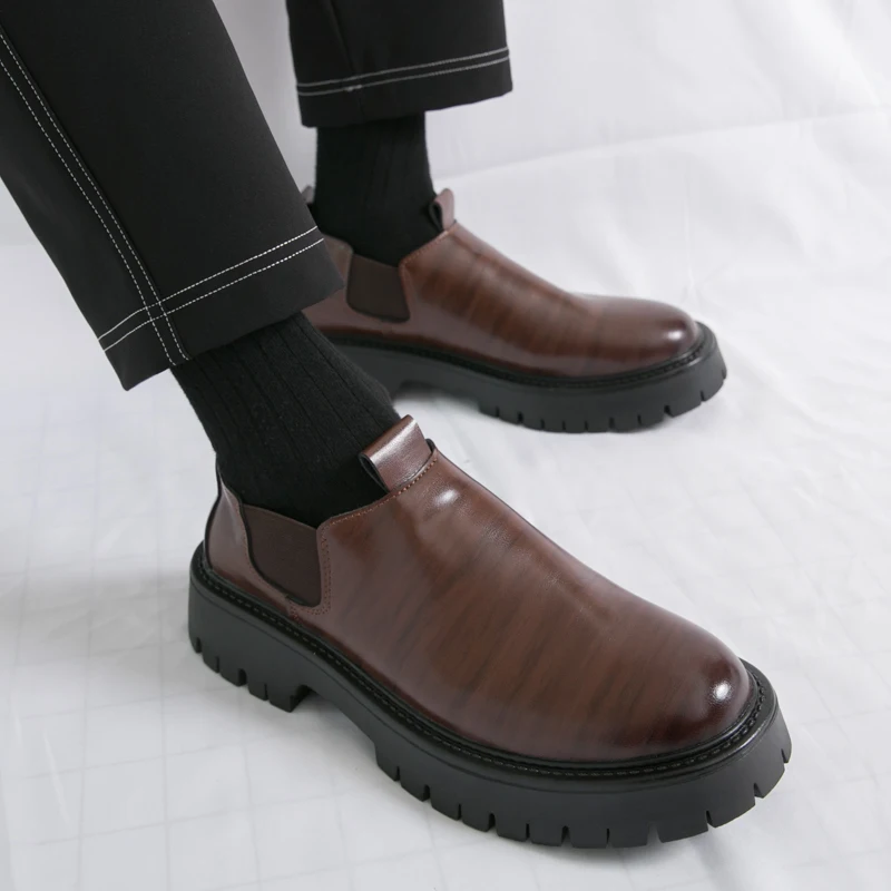 High Quality Thick Soled Leather Shoes Male Trend Men’s Dress Shoes Formal Leather Platform Loafers Shoes For Man
High Quality Thick Soled Leather Shoes Male Trend Men’s Dress Shoes Formal Leather Platform Loafers Shoes For Man