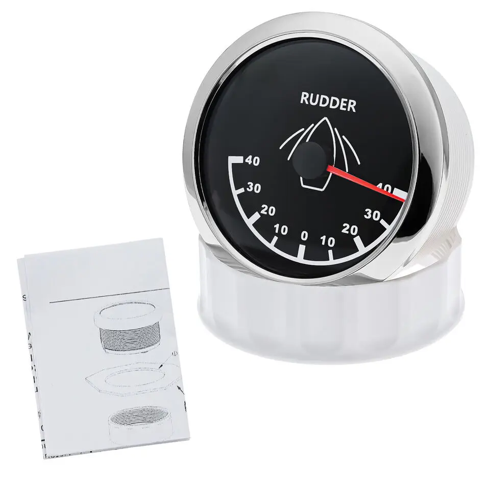 Black 85mm Rudder Angle Indicator Gauge Meter 0-190ohm with Red Backlight 9-32V for Marine Boat Vessels
Black 85mm Rudder Angle Indicator Gauge Meter 0-190ohm with Red Backlight 9-32V for Marine Boat Vessels