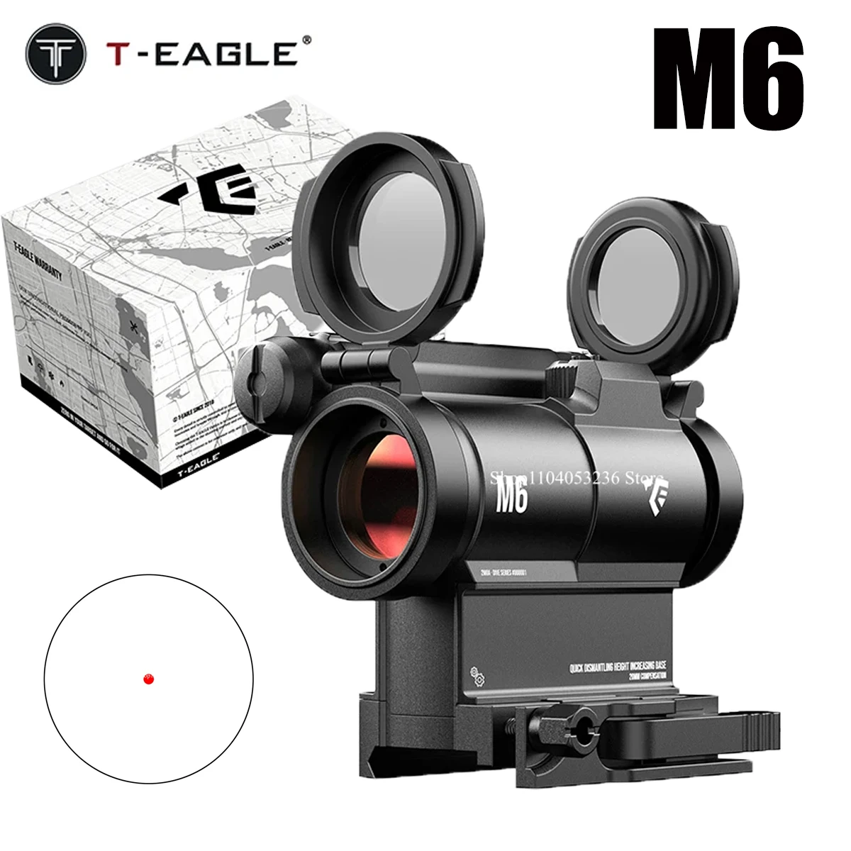 Tactical T-Eagle M6 Red Dot Sight Compact Reflex Optic Scope Original Marking with 20mm Quick Release Mount for Outdoor Hunting
Tactical T-Eagle M6 Red Dot Sight Compact Reflex Optic Scope Original Marking with 20mm Quick Release Mount for Outdoor Hunting