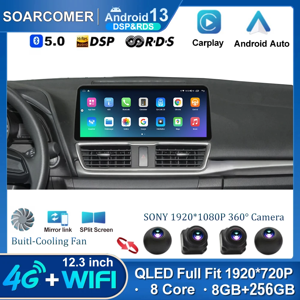 12.3 inch Andriod 13 for Mazda 3 Axela 2015-2019 Car Radio Multimedia Video Player Navigation Carplay auto WIFI 4G DSP
12.3 inch Andriod 13 for Mazda 3 Axela 2015-2019 Car Radio Multimedia Video Player Navigation Carplay auto WIFI 4G DSP