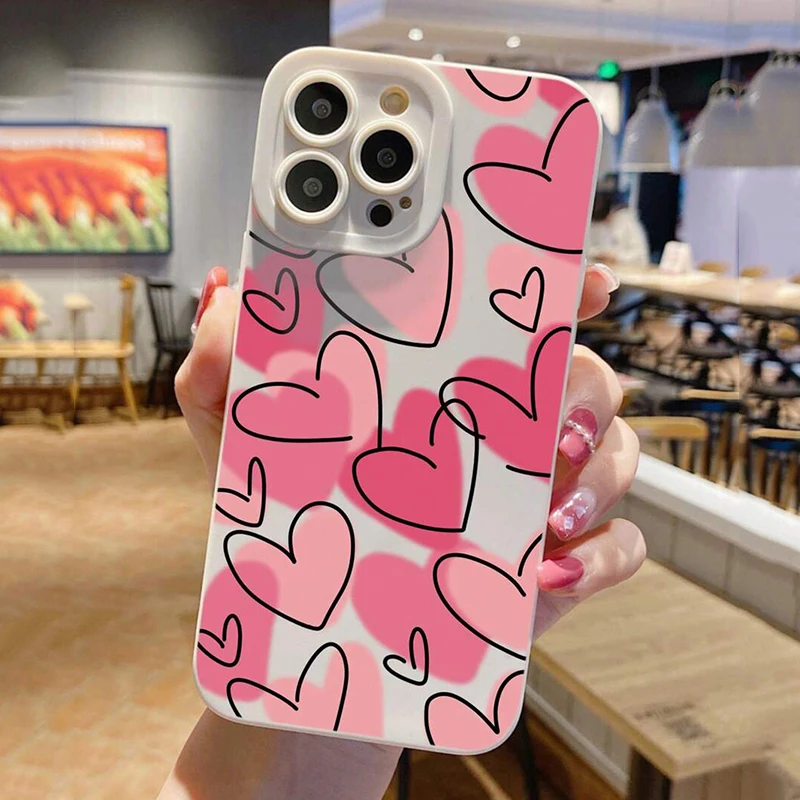 New Heart Design TPU Phone Case For iPhone 16 Cases iPhone 15 13 14 12 11 Pro Max Mini XS X XR 7 8 Plus SE 2022 Matte Soft Cover
New Heart Design TPU Phone Case For iPhone 16 Cases iPhone 15 13 14 12 11 Pro Max Mini XS X XR 7 8 Plus SE 2022 Matte Soft Cover