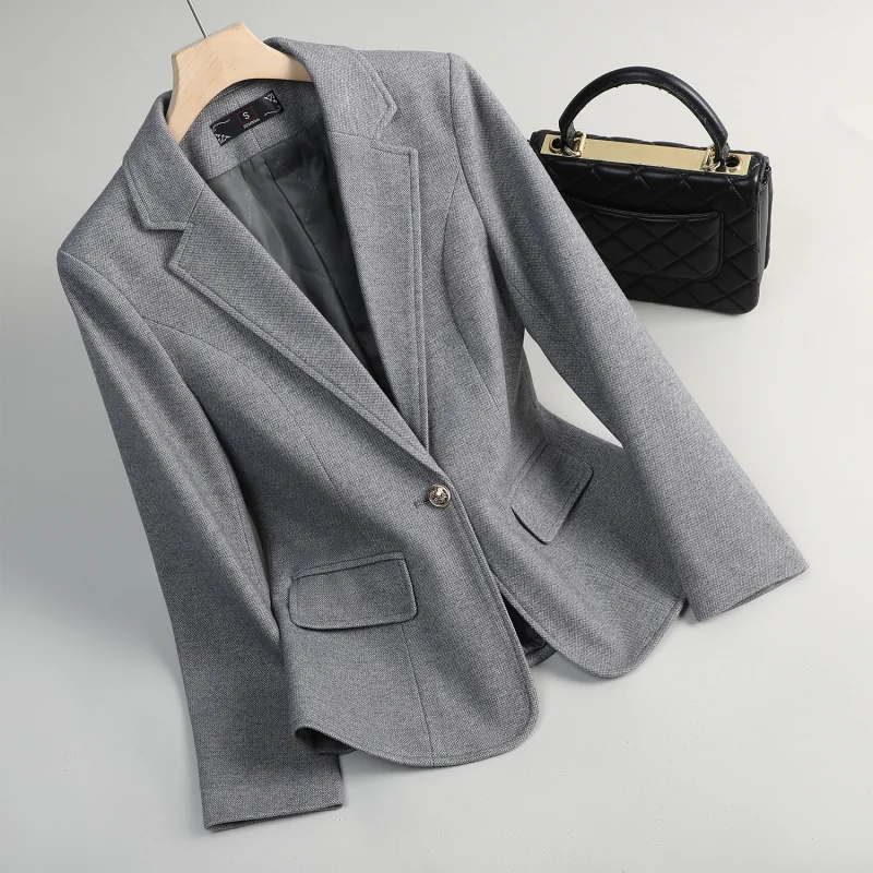 Gray woolen blazer for women2025New Spring and Autumn High-End Casual Blazer for Petite Women
Gray woolen blazer for women2025New Spring and Autumn High-End Casual Blazer for Petite Women
