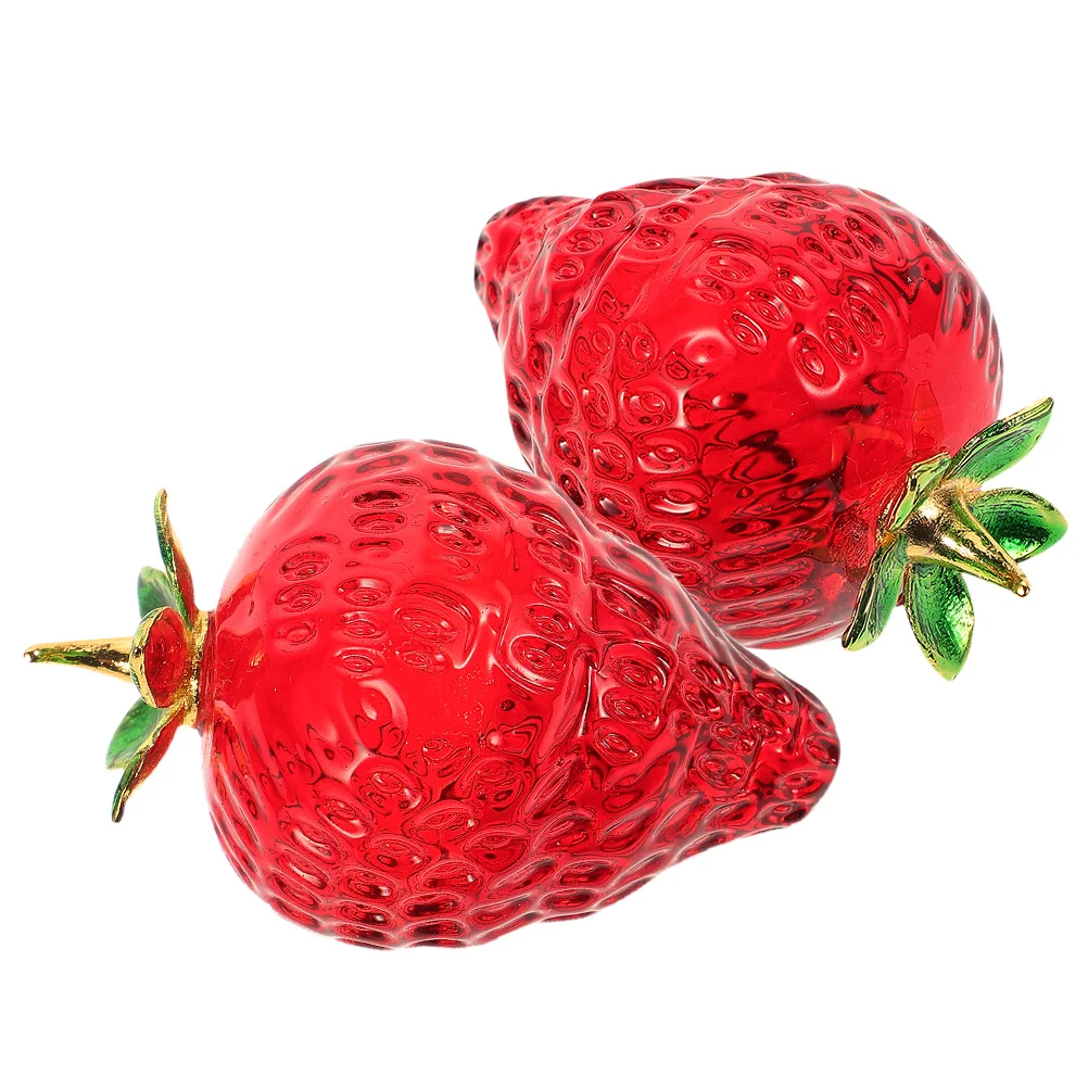 2Pcs Crystal Strawberry Figurine Home Decor Red Artificial Fruit Desktop naments Living Room Fruit Table Adornment Montessori
2Pcs Crystal Strawberry Figurine Home Decor Red Artificial Fruit Desktop naments Living Room Fruit Table Adornment Montessori