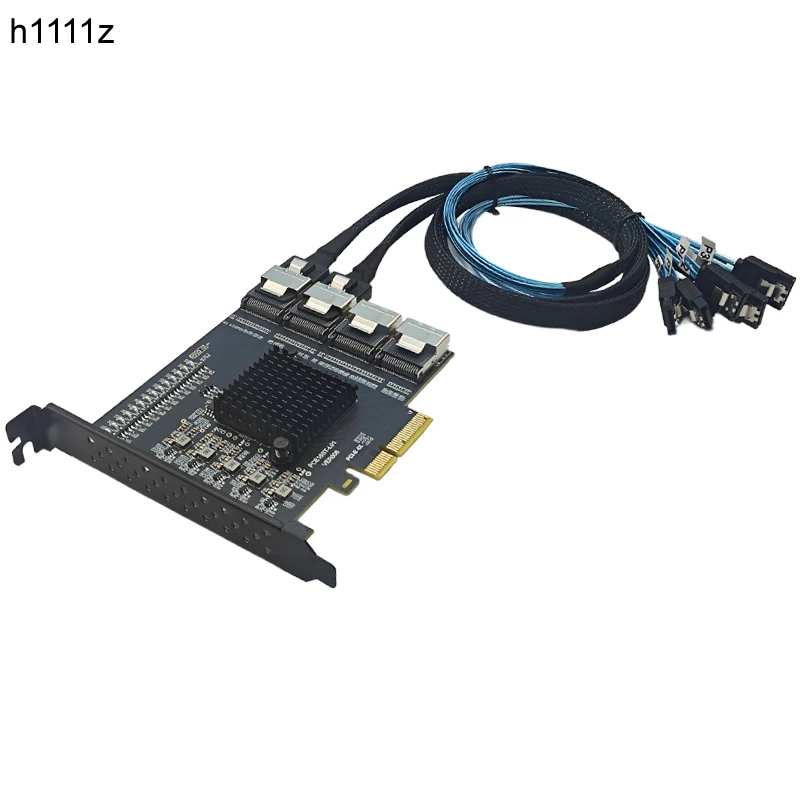 Карта расширения PCIE X4–16 портов SATA3.0 6 ГБ PCI Express 4X–4 порта MiniSAS SFF-8073 Riser Card + 4 кабеля SFF8087–4 SATA
Карта расширения PCIE X4–16 портов SATA3.0 6 ГБ PCI Express 4X–4 порта MiniSAS SFF-8073 Riser Card + 4 кабеля SFF8087–4 SATA