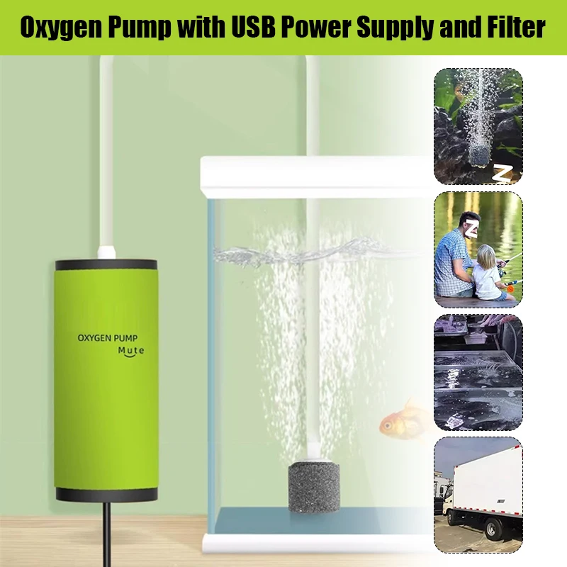 Super Silent Usb Aquarium Air Pump Fish Tank Oxygen Pump with Built-In Filter for Small Medium Tanks Quiet Aerator for Fish Tank
Super Silent Usb Aquarium Air Pump Fish Tank Oxygen Pump with Built-In Filter for Small Medium Tanks Quiet Aerator for Fish Tank