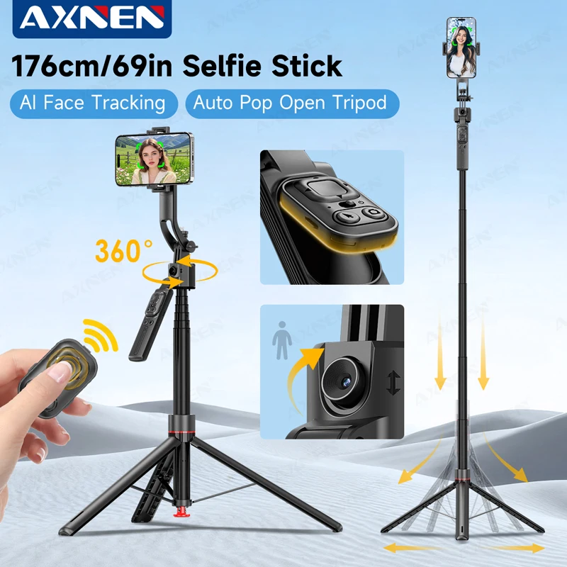 360 ° Поворотный штатив с искусственным интеллектом для отслеживания лица, палка для селфи, антивибрационный держатель для экшн-камер, смартфонов, балансирующая устойчивая съемка в прямом эфире
360 ° Поворотный штатив с искусственным интеллектом для отслеживания лица, палка для селфи, антивибрационный держатель для экшн-камер, смартфонов, балансирующая устойчивая съемка в прямом эфире