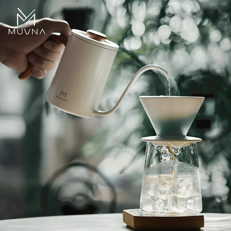 MUVNA Coffee Gooseneck Kettle 600ml,Pour Over Stainless Steel Gooseneck Pot,Professional Barista Tool for Precision Brewing
MUVNA Coffee Gooseneck Kettle 600ml,Pour Over Stainless Steel Gooseneck Pot,Professional Barista Tool for Precision Brewing