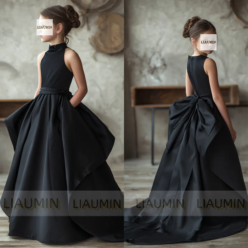 Flower Girl Dresses Black Satin For Wedding Formal Princess First Communion Gown Pageant Kids Skirt Customized W1.1.138
Flower Girl Dresses Black Satin For Wedding Formal Princess First Communion Gown Pageant Kids Skirt Customized W1.1.138