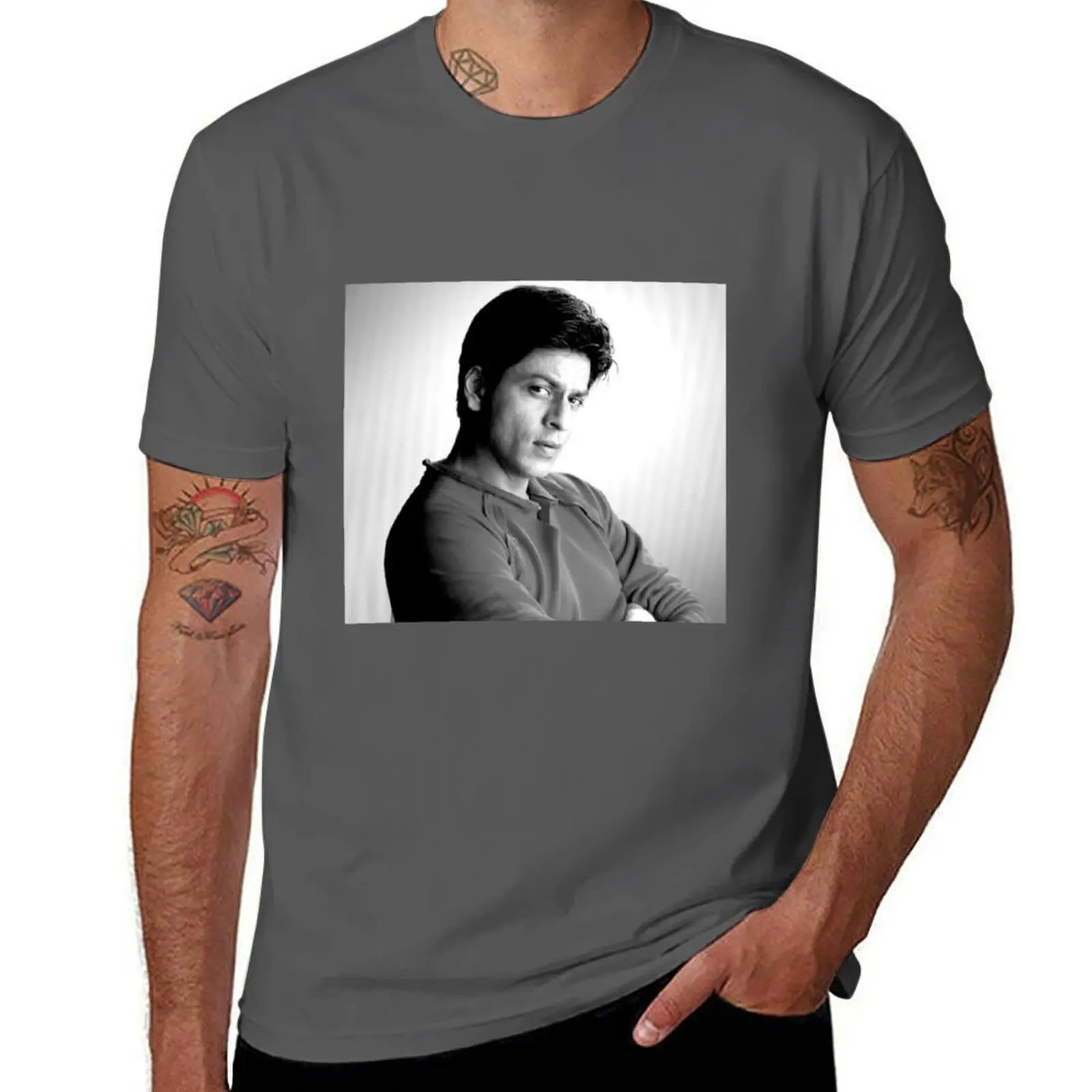Shah Rukh Khan T-Shirt Big Size Short Sleeve Tee for Men
Shah Rukh Khan T-Shirt Big Size Short Sleeve Tee for Men