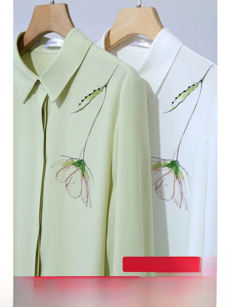 Spring New Handmade Beaded Floral Print Chiffon Top Women's Loose Drapey Collarl Cardigan Sle Long Sve Polyester Fiber
Spring New Handmade Beaded Floral Print Chiffon Top Women's Loose Drapey Collarl Cardigan Sle Long Sve Polyester Fiber