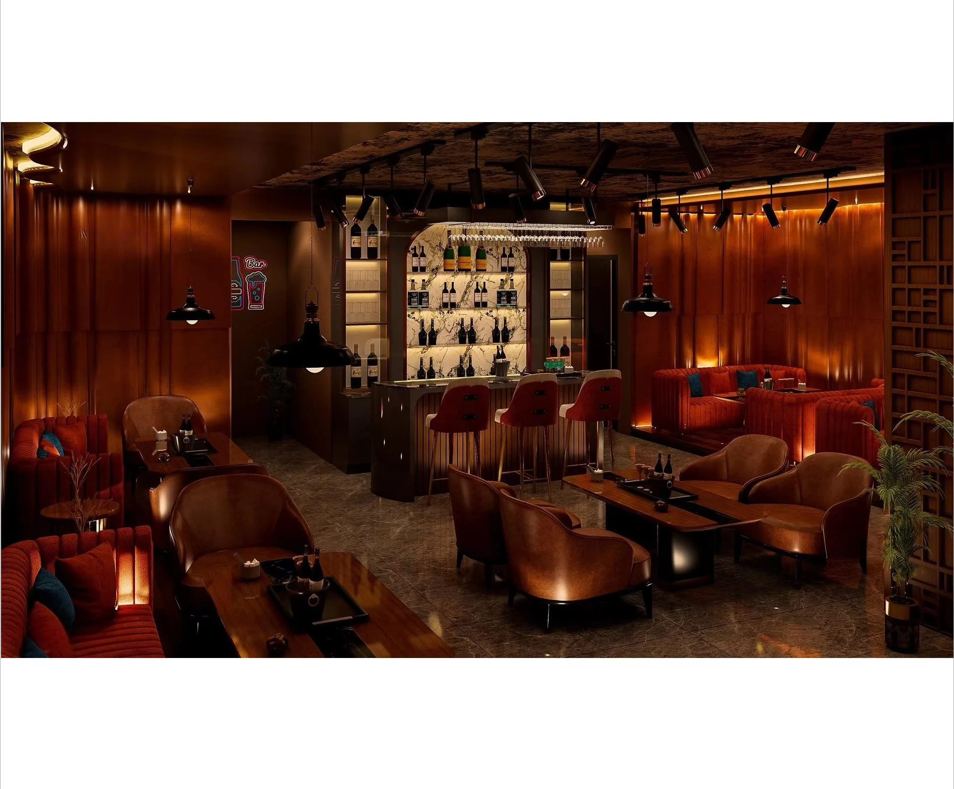 3D Club Bar Graphic Interior Design Modern Speakeasy Lounge Furniture Sofa Set Fancy Club Lounge Design Concept
3D Club Bar Graphic Interior Design Modern Speakeasy Lounge Furniture Sofa Set Fancy Club Lounge Design Concept