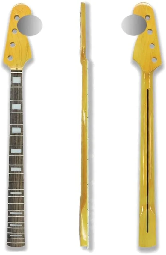 Maple wood P Bass Neck 20 fret 34 inch Rosewood Fretboard Block inlay Glossy yellow Painted with Binding, 42 mm nut width
Maple wood P Bass Neck 20 fret 34 inch Rosewood Fretboard Block inlay Glossy yellow Painted with Binding, 42 mm nut width