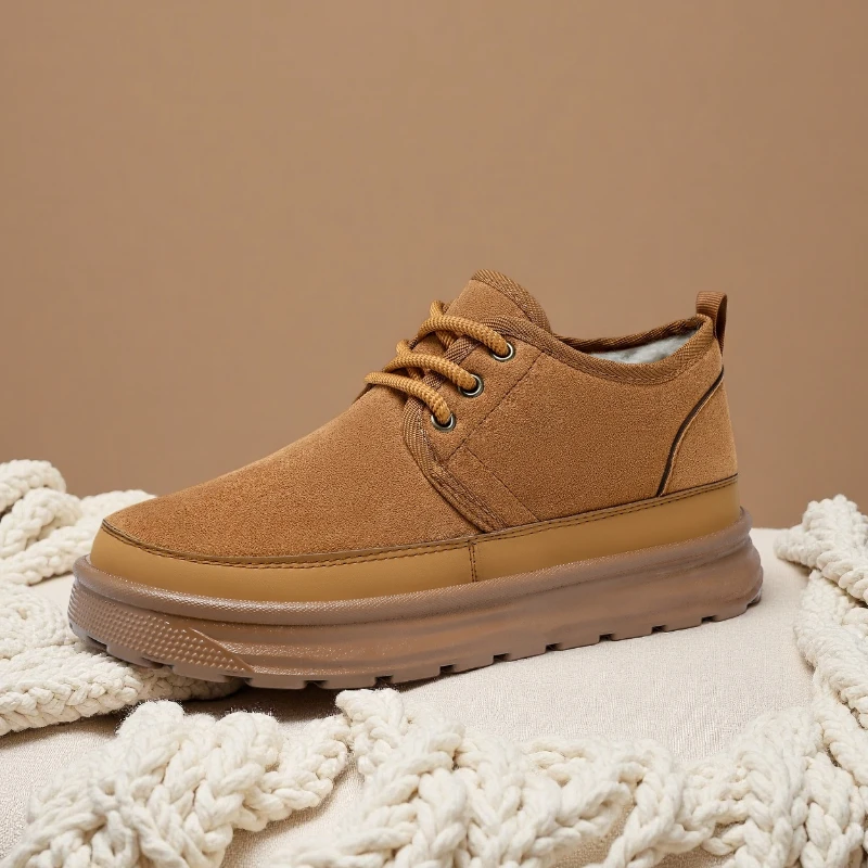 Men's Cotton Wool Snow Boots Thickened Soft Bottom Anti-Slip Warm Shoes Fleece Lined Thick Soled Winter Boots
Men's Cotton Wool Snow Boots Thickened Soft Bottom Anti-Slip Warm Shoes Fleece Lined Thick Soled Winter Boots