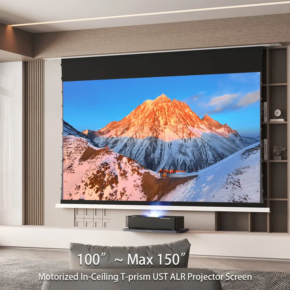 100"~150" Motorized In-Ceiling Projector Screen Roll Ups 16:9 T-prism ALR Porjection Screen For Ultra Short Throw Projector 4K
100"~150" Motorized In-Ceiling Projector Screen Roll Ups 16:9 T-prism ALR Porjection Screen For Ultra Short Throw Projector 4K