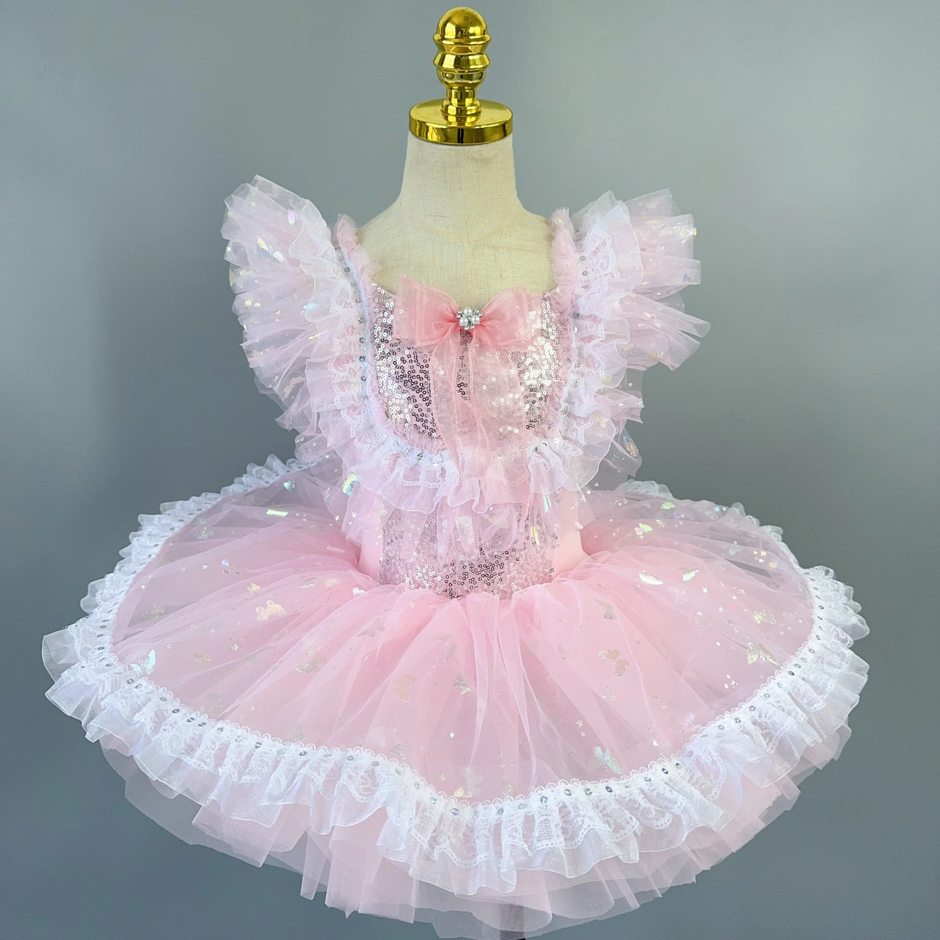 Children Sky Blue Ballet Tutu Girls Sequins Ballerina Dress Modern Dance Stage Performance Costume Kids Princess Dress
Children Sky Blue Ballet Tutu Girls Sequins Ballerina Dress Modern Dance Stage Performance Costume Kids Princess Dress