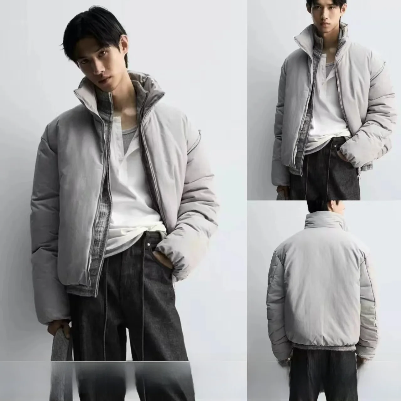 Новая мужская свободная куртка из хлопка с водоотталкивающей пропиткой, воротником-стойкой, длинными рукавами, застежкой-молнией, простой дизайн, зимняя верхняя одежда
Новая мужская свободная куртка из хлопка с водоотталкивающей пропиткой, воротником-стойкой, длинными рукавами, застежкой-молнией, простой дизайн, зимняя верхняя одежда