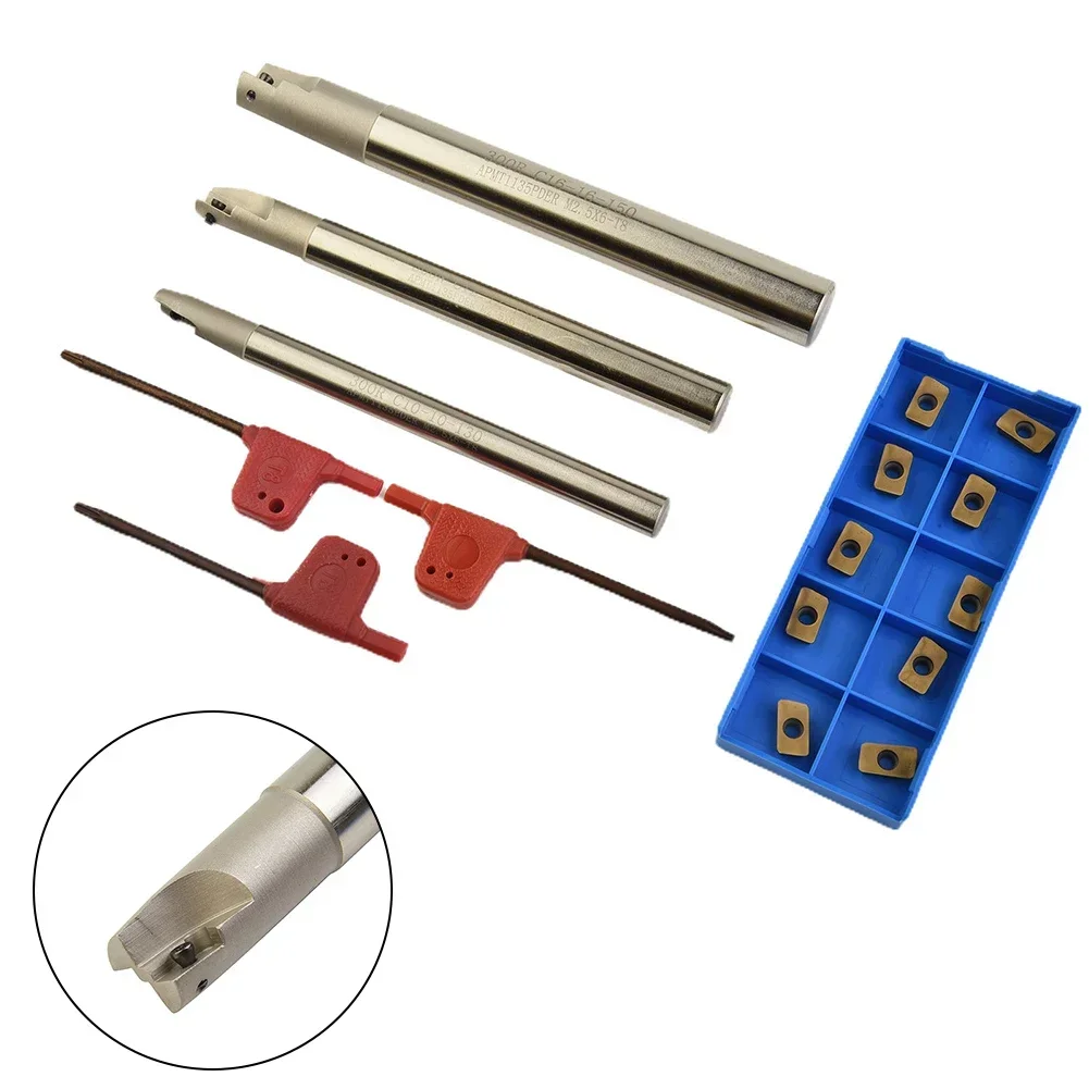 Turning Insert Turning Tool Holder Convenient To Hold Easy Replace 300R C10-10-120-1T APMT1135PDER Alloy Steel
Turning Insert Turning Tool Holder Convenient To Hold Easy Replace 300R C10-10-120-1T APMT1135PDER Alloy Steel