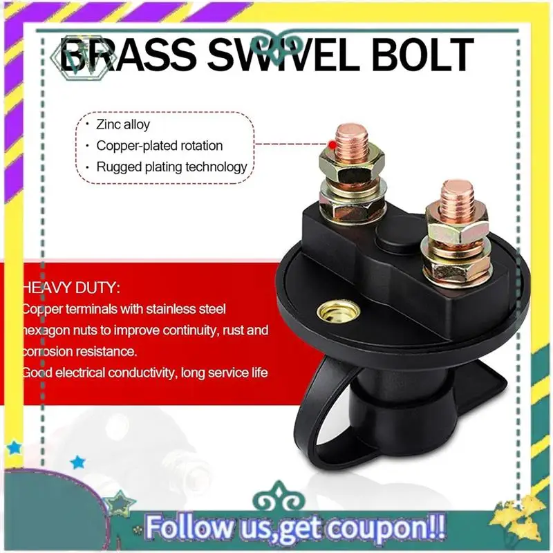 Upgraded Car Power Disconnect Switch With 2 PCS Keys, Knob-Type Vehicle Isolator With Metal Fixing Post, Universal Waterproof
Upgraded Car Power Disconnect Switch With 2 PCS Keys, Knob-Type Vehicle Isolator With Metal Fixing Post, Universal Waterproof