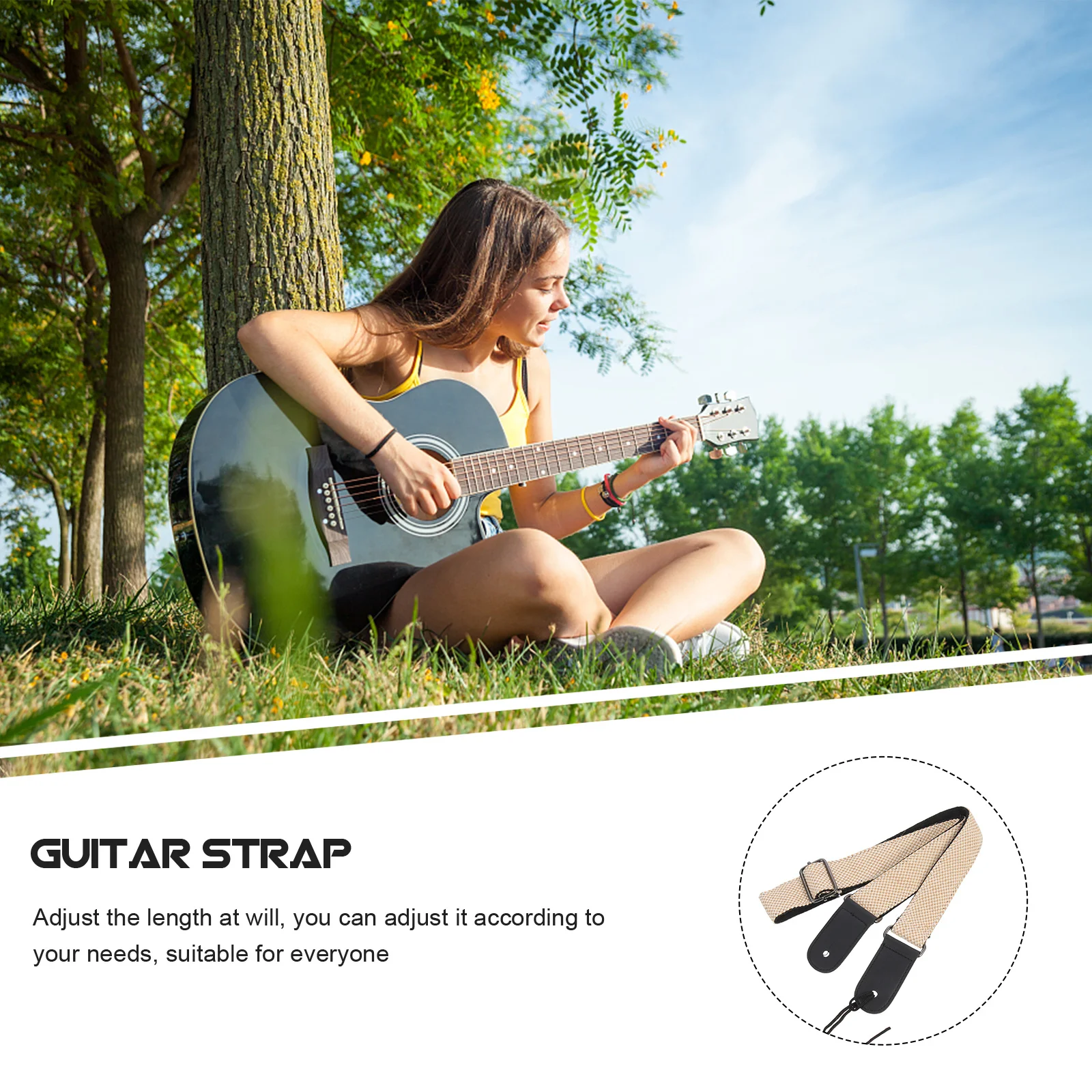 Guitar Strap Adjustable Belt for Folk Bass Ukulele Decorative Accessory
Guitar Strap Adjustable Belt for Folk Bass Ukulele Decorative Accessory