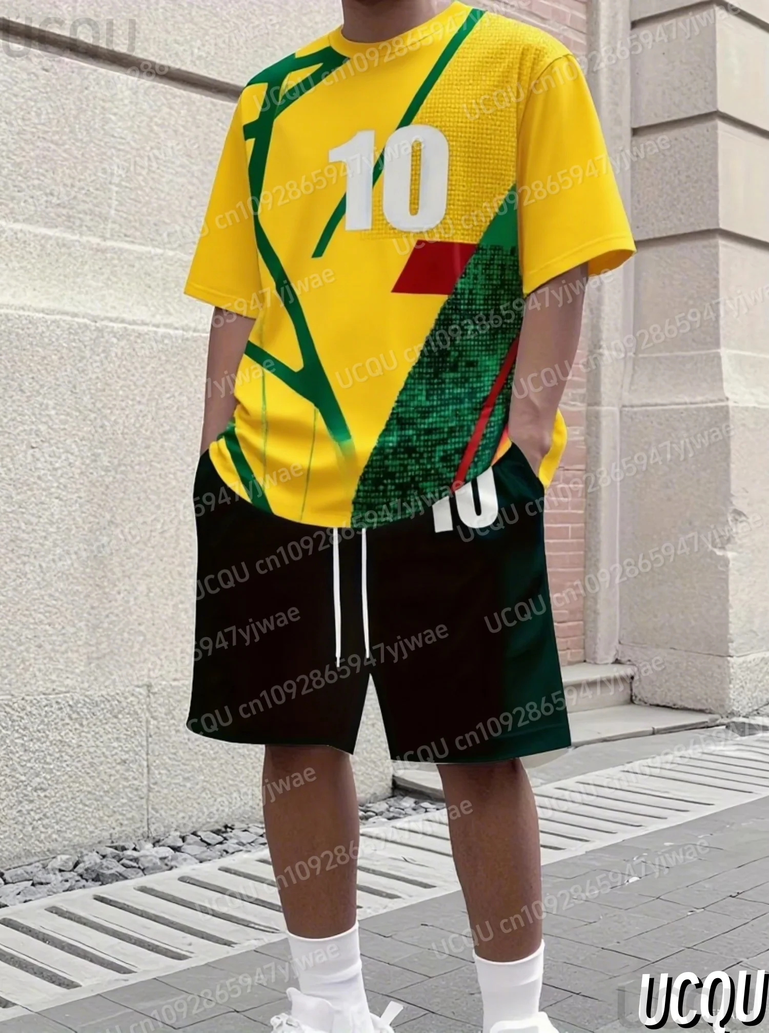 2025 Men's 3D Digital 10 Print Short Sleeve T-Shirt & Shorts Set Round Neck jogging Short Sleeved Women's T-shirt Shorts Set
2025 Men's 3D Digital 10 Print Short Sleeve T-Shirt & Shorts Set Round Neck jogging Short Sleeved Women's T-shirt Shorts Set