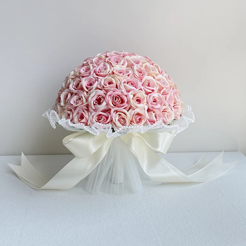 Bridal Bouquets Wedding Accessories Bride Bridesmaids Pink Roses Polyester Artificial Silk Flowers Marriage Commemorative Gift
Bridal Bouquets Wedding Accessories Bride Bridesmaids Pink Roses Polyester Artificial Silk Flowers Marriage Commemorative Gift