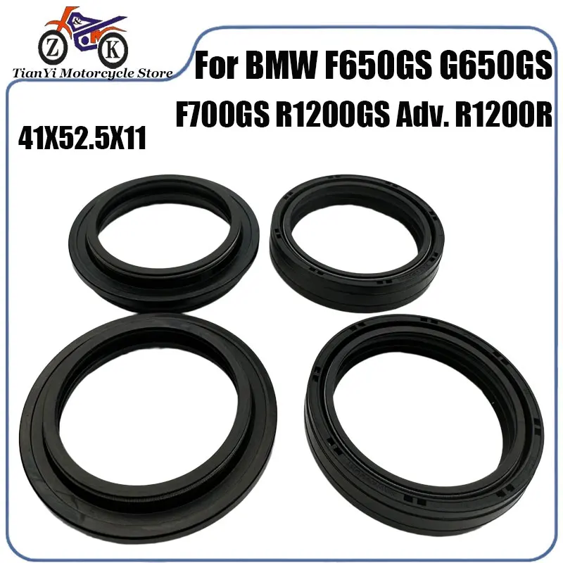 41X52.2X11 Motorcycle Front Fork Oil Seal Dust Cover Kit For BMW F650 F650GS F700 F800GS R1200GS ADV R1200ST 31427666225
41X52.2X11 Motorcycle Front Fork Oil Seal Dust Cover Kit For BMW F650 F650GS F700 F800GS R1200GS ADV R1200ST 31427666225