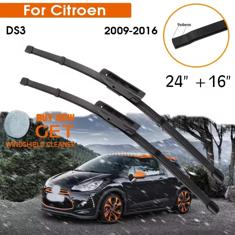 Car Wiper Blade For Citroen DS3 2009-2016 Windshield Rubber Silicon Refill Front Window Wiper 24"+16" LHD RHD Auto Accessorie
Car Wiper Blade For Citroen DS3 2009-2016 Windshield Rubber Silicon Refill Front Window Wiper 24"+16" LHD RHD Auto Accessorie