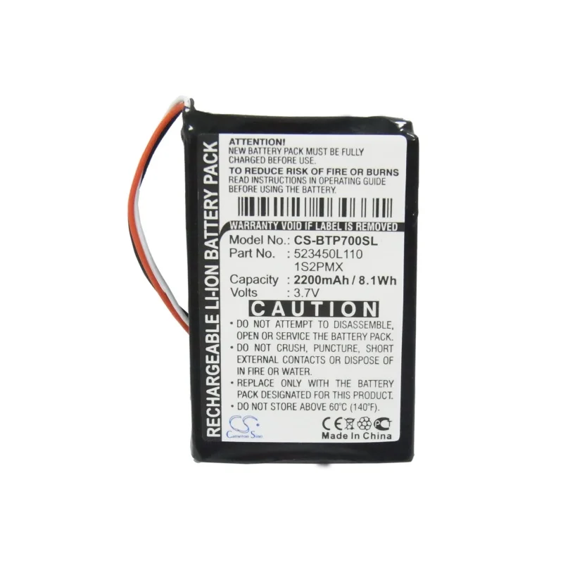 3.7V 2200mAh GPS, Navigator Battery 1S2PMX, 523450L110 for Blaupunkt TravelPilot 500, TravelPilot 700 +TOOL
3.7V 2200mAh GPS, Navigator Battery 1S2PMX, 523450L110 for Blaupunkt TravelPilot 500, TravelPilot 700 +TOOL