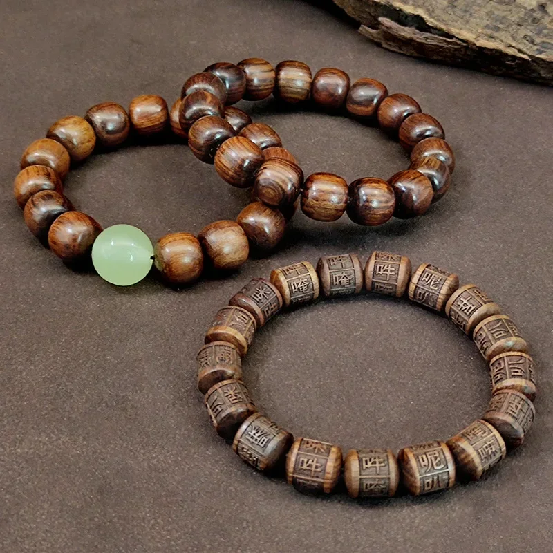 UMQ Natural Black Rosewood Bracelet Barrel Beads Carving Rosary Men and Women Bracelet
UMQ Natural Black Rosewood Bracelet Barrel Beads Carving Rosary Men and Women Bracelet