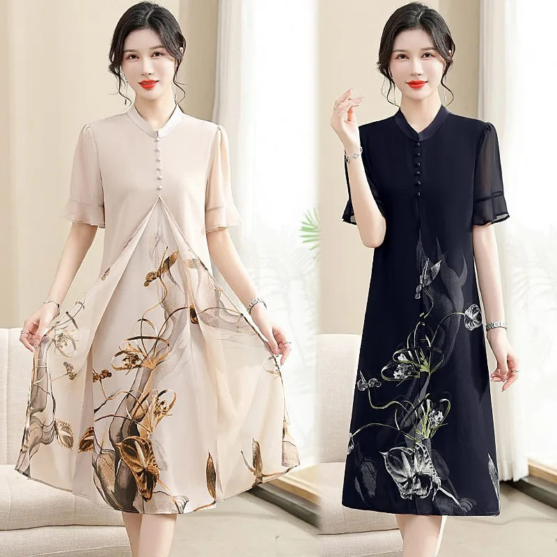 Female Fake 2 Piece Vintage Split Floral Dress Women Oversize 5XL Summer loose Casual A-line Vestido Elegant Midi Party Dresses
Female Fake 2 Piece Vintage Split Floral Dress Women Oversize 5XL Summer loose Casual A-line Vestido Elegant Midi Party Dresses