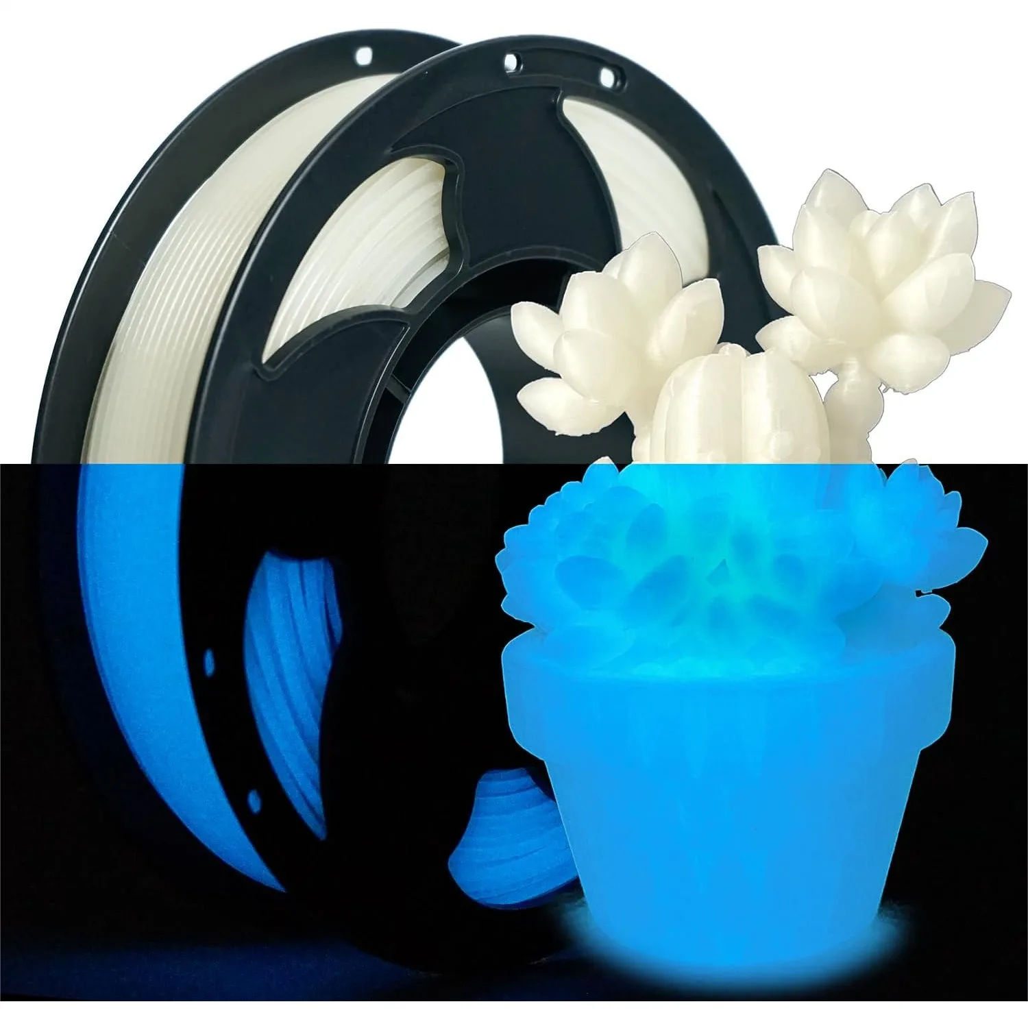 Glow in the Dark PLA Filament 1.75mm, Luminous Blue 3D Printer Filament, 250g Small Spool for FDM Printers, Neatly Wound with
Glow in the Dark PLA Filament 1.75mm, Luminous Blue 3D Printer Filament, 250g Small Spool for FDM Printers, Neatly Wound with