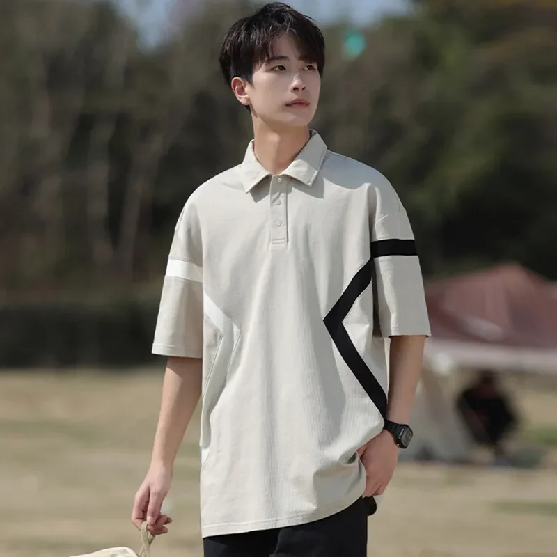 Men's Oversized Polo Shirt Color Block Asymmetric Stripe Short Sleeve Waffle Knit Casual Top
Men's Oversized Polo Shirt Color Block Asymmetric Stripe Short Sleeve Waffle Knit Casual Top