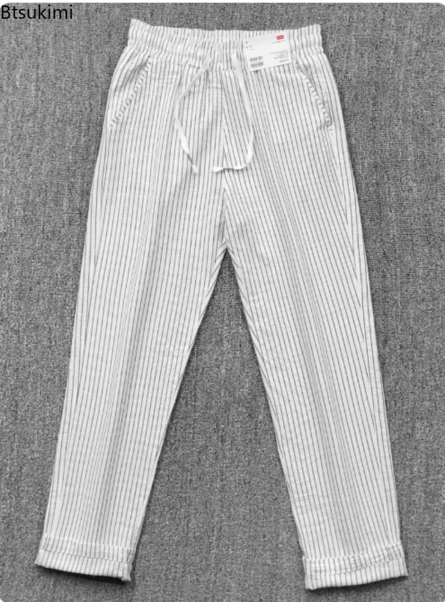 Japanese Style Striped Trousers Washed Seersucker Texture Men's Loose Thin Breathable Trendy Casual Pants Elastic Long Trousers
Japanese Style Striped Trousers Washed Seersucker Texture Men's Loose Thin Breathable Trendy Casual Pants Elastic Long Trousers