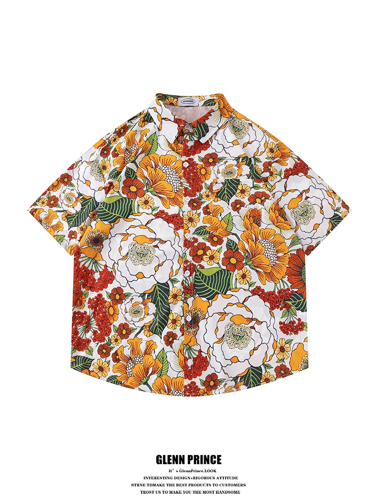 Loose Summer Men's Short Sleeve Shirt Floral Print Beach Casual Style Comfortable Breathable Cotton Polyester Blend
Loose Summer Men's Short Sleeve Shirt Floral Print Beach Casual Style Comfortable Breathable Cotton Polyester Blend