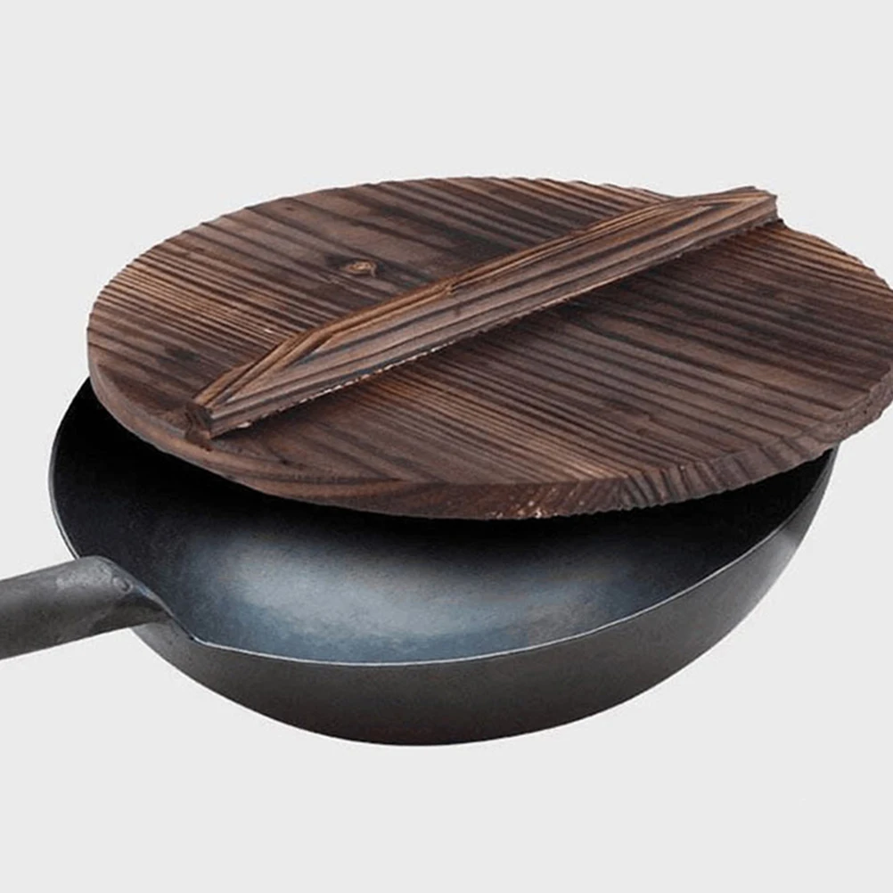 Wooden Wok Lid Kitchen Pot Cover Household Cookware Anti-Splash Protection Retro Style Moisture-Proof Tenon Joint 
Wooden Wok Lid Kitchen Pot Cover Household Cookware Anti-Splash Protection Retro Style Moisture-Proof Tenon Joint