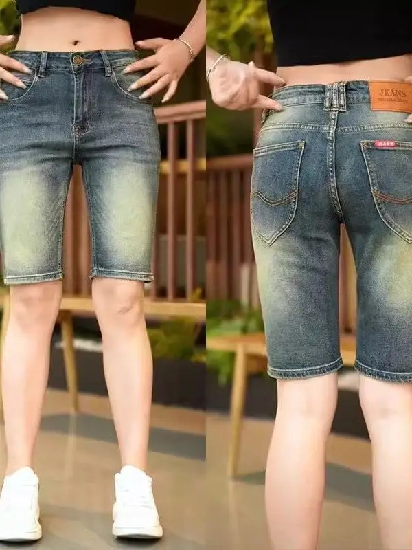 Летние тонкие джинсовые брюки, мужские корейские облегающие эластичные повседневные джинсы с завязками, молодежные модные брюки с пятью точками
Летние тонкие джинсовые брюки, мужские корейские облегающие эластичные повседневные джинсы с завязками, молодежные модные брюки с пятью точками