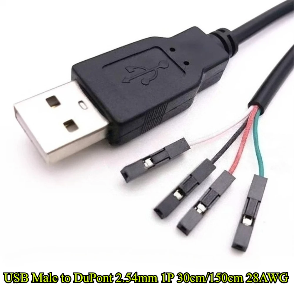 USB Male head to TTL DuPont 2.54mm 1P Adapter Extension Cable 28AWG 30cm/150cm for Touch Screen Cable USB Terminal Data Cable
USB Male head to TTL DuPont 2.54mm 1P Adapter Extension Cable 28AWG 30cm/150cm for Touch Screen Cable USB Terminal Data Cable